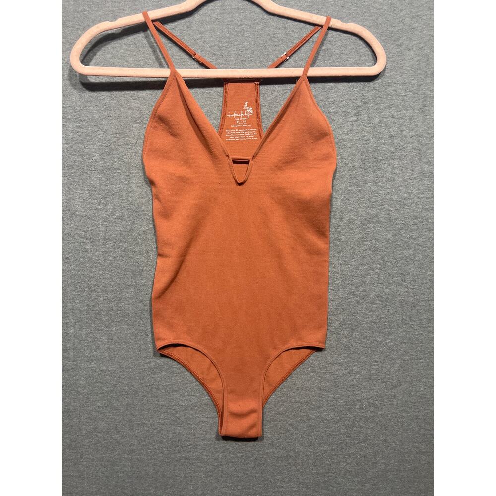 Free People Intimately Move Along Bodysuit Ribbed Size XS/S Color Paprika - Picture 4 of 8